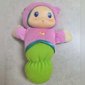 2003 Playskool Lullaby Gloworm (Pink) Soft Light Toy w/ Soothing Melodies TESTED